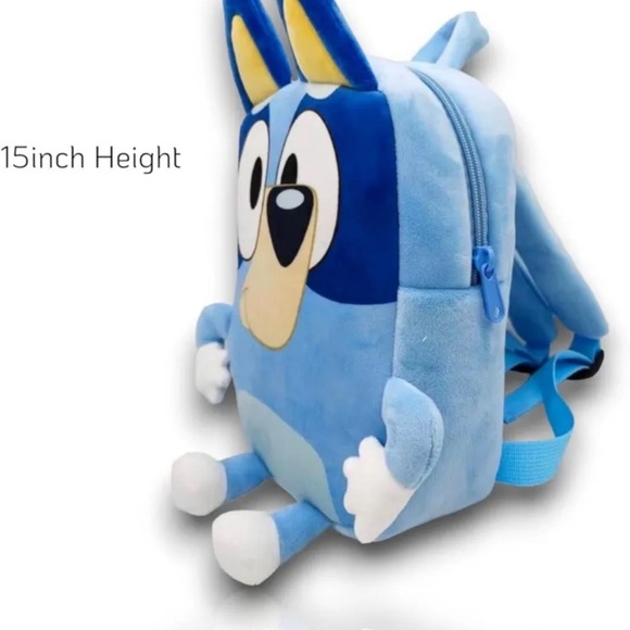 Kids Bluey Plush Backpack | Fun Mid-Size | Cute & Comfortable School Book Bag - Picture 4 of 6